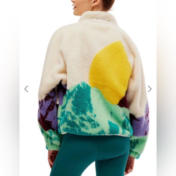 NWOT Free People Movement Hit The Slopes Printed Fleece Jacket sz XS - Picture 7 of 7